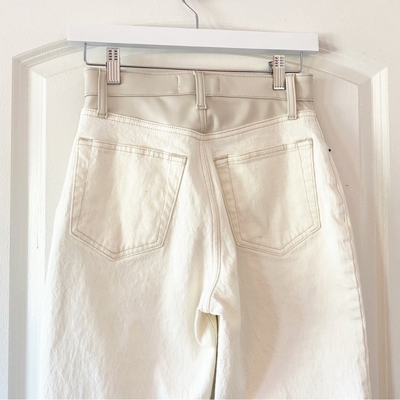 ABERCROMBIE & FITCH 90’s Straight Curve Love Jeans Cream Mixed Fabric - Picture 14 of 14